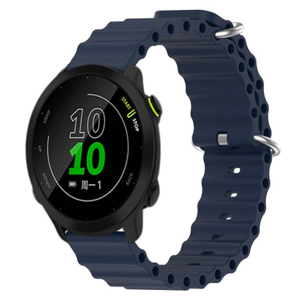 20mm Ocean Style Silicone Solid Color Watch Band, For Garmin Approach S40, For Garmin Forerunner 158