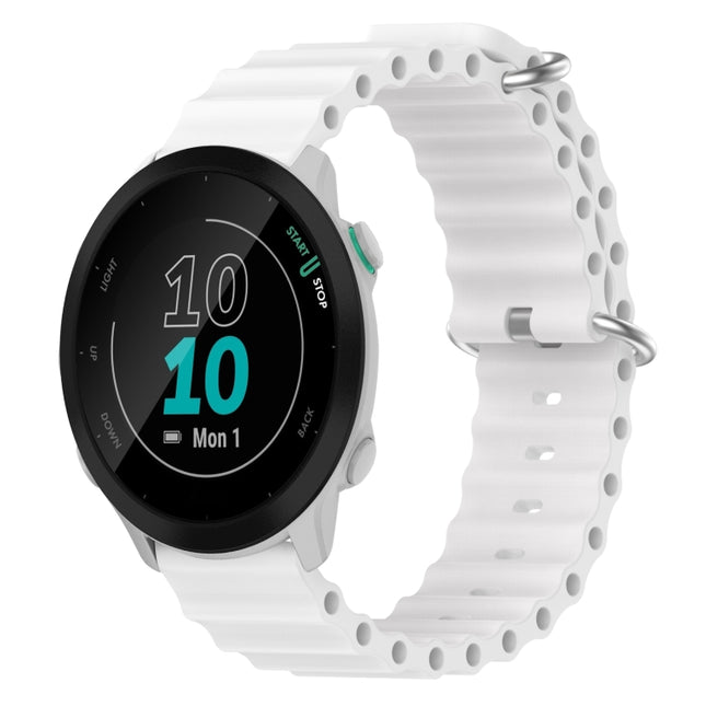 20mm Ocean Style Silicone Solid Color Watch Band, For Garmin Forerunner 55, For Garmin Venu