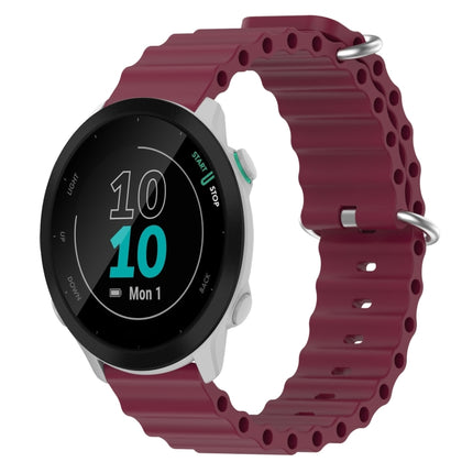 20mm Ocean Style Silicone Solid Color Watch Band, For Garmin Forerunner 55, For Garmin Venu