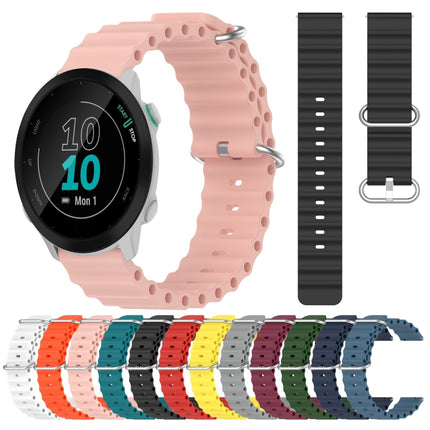 20mm Ocean Style Silicone Solid Color Watch Band, For Garmin Forerunner 55, For Garmin Venu