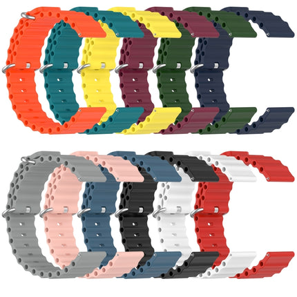 20mm Ocean Style Silicone Solid Color Watch Band, For Garmin Forerunner 55, For Garmin Venu