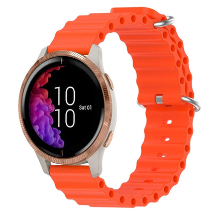 20mm Ocean Style Silicone Solid Color Watch Band, For Garmin Forerunner 55, For Garmin Venu