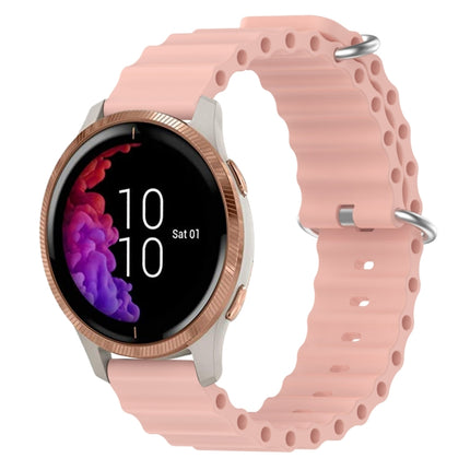 20mm Ocean Style Silicone Solid Color Watch Band, For Garmin Forerunner 55, For Garmin Venu