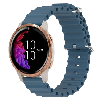 20mm Ocean Style Silicone Solid Color Watch Band, For Garmin Forerunner 55, For Garmin Venu