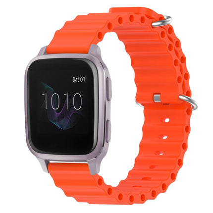 20mm Ocean Style Silicone Solid Color Watch Band, For Garmin Venu SQ, For Garminmove Luxe