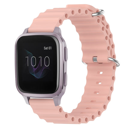 20mm Ocean Style Silicone Solid Color Watch Band, For Garmin Venu SQ, For Garminmove Luxe