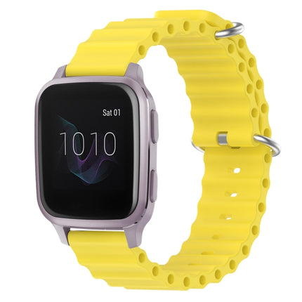 20mm Ocean Style Silicone Solid Color Watch Band, For Garmin Venu SQ, For Garminmove Luxe