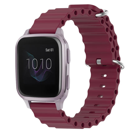 20mm Ocean Style Silicone Solid Color Watch Band, For Garmin Venu SQ, For Garminmove Luxe