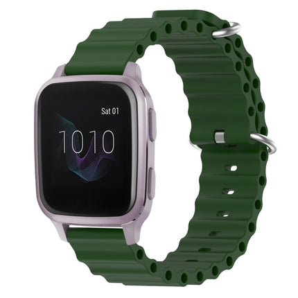 20mm Ocean Style Silicone Solid Color Watch Band, For Garmin Venu SQ, For Garminmove Luxe