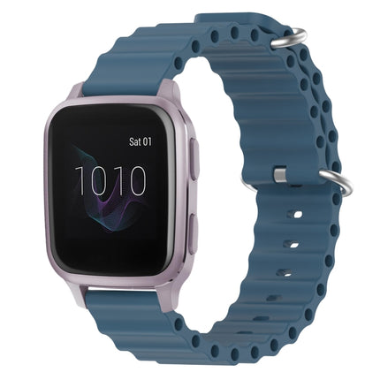 20mm Ocean Style Silicone Solid Color Watch Band, For Garmin Venu SQ, For Garminmove Luxe
