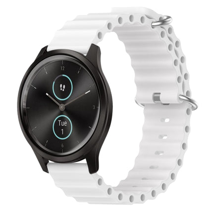 20mm Ocean Style Silicone Solid Color Watch Band, For Garmin Garminmove Style, For Garmin Forerunner 645 Music