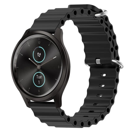 20mm Ocean Style Silicone Solid Color Watch Band, For Garmin Garminmove Style, For Garmin Forerunner 645 Music