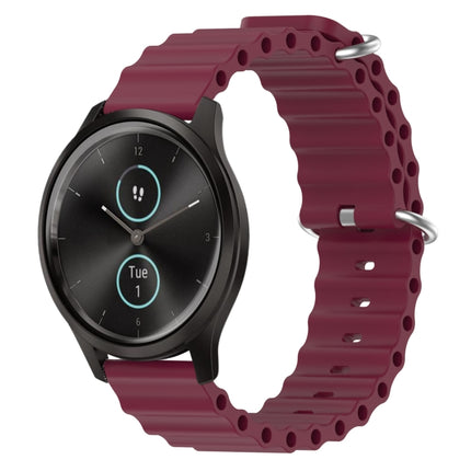 20mm Ocean Style Silicone Solid Color Watch Band, For Garmin Garminmove Style, For Garmin Forerunner 645 Music