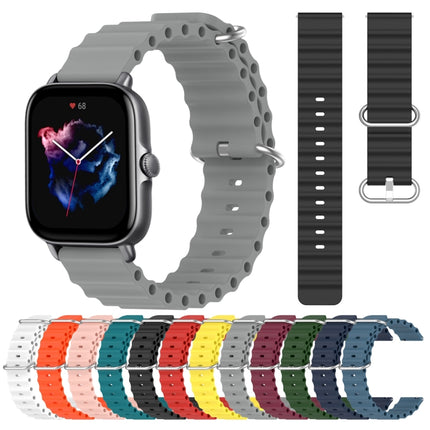 20mm Ocean Style Silicone Solid Color Watch Band, For Amazfit GTS 3, For Amazfit GTS 2E