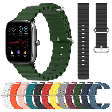 20mm Ocean Style Silicone Solid Color Watch Band, For Amazfit GTS 2 Mini, For Amazfit GTS 2