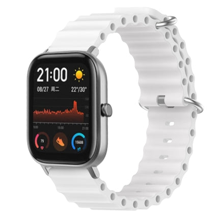20mm Ocean Style Silicone Solid Color Watch Band, For Amazfit GTS, For Amazfit GTR 42mm