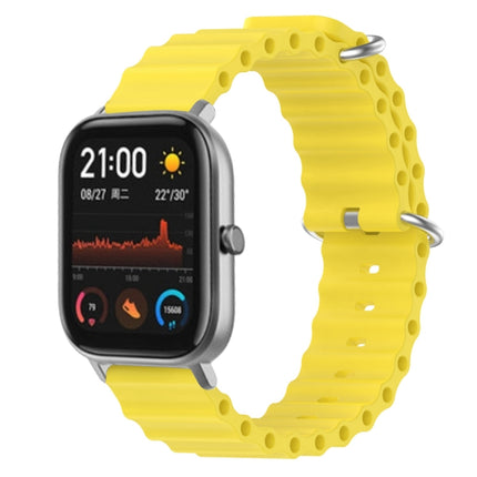 20mm Ocean Style Silicone Solid Color Watch Band, For Amazfit GTS, For Amazfit GTR 42mm