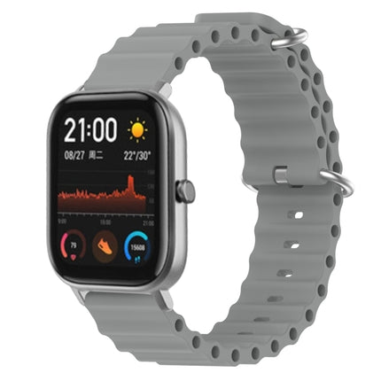 20mm Ocean Style Silicone Solid Color Watch Band, For Amazfit GTS, For Amazfit GTR 42mm