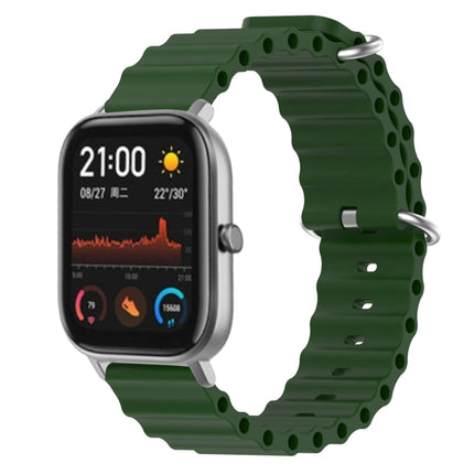 20mm Ocean Style Silicone Solid Color Watch Band, For Amazfit GTS, For Amazfit GTR 42mm