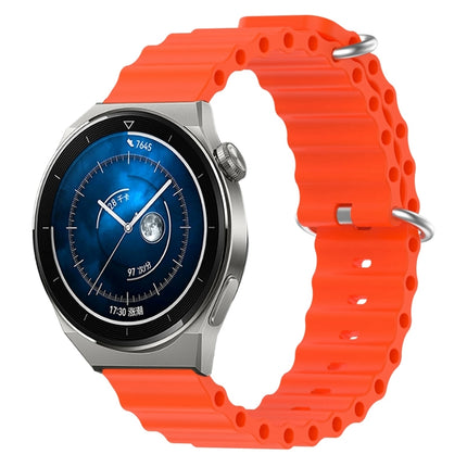 20mm Ocean Style Silicone Solid Color Watch Band, For Huawei Watch GT3 Pro 43mm, For Huawei Watch GT3 42mm