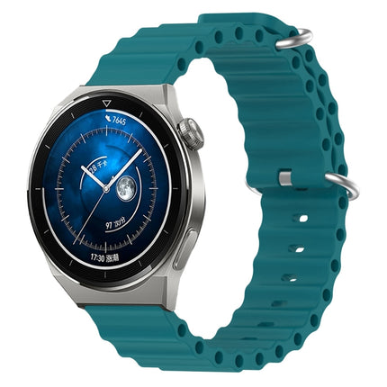 20mm Ocean Style Silicone Solid Color Watch Band, For Huawei Watch GT3 Pro 43mm, For Huawei Watch GT3 42mm