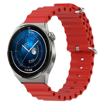 20mm Ocean Style Silicone Solid Color Watch Band, For Huawei Watch GT3 Pro 43mm, For Huawei Watch GT3 42mm