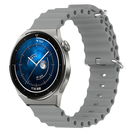 20mm Ocean Style Silicone Solid Color Watch Band, For Huawei Watch GT3 Pro 43mm, For Huawei Watch GT3 42mm