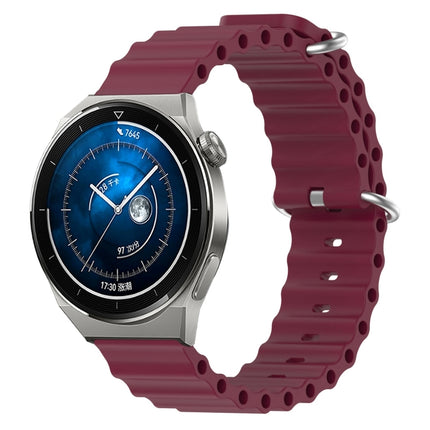 20mm Ocean Style Silicone Solid Color Watch Band, For Huawei Watch GT3 Pro 43mm, For Huawei Watch GT3 42mm