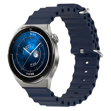 20mm Ocean Style Silicone Solid Color Watch Band, For Huawei Watch GT3 Pro 43mm, For Huawei Watch GT3 42mm