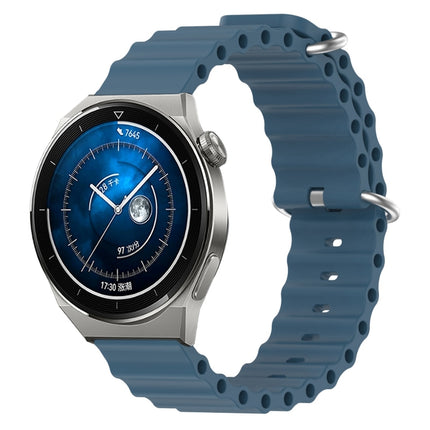 20mm Ocean Style Silicone Solid Color Watch Band, For Huawei Watch GT3 Pro 43mm, For Huawei Watch GT3 42mm