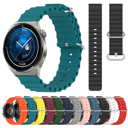 20mm Ocean Style Silicone Solid Color Watch Band, For Huawei Watch GT3 Pro 43mm, For Huawei Watch GT3 42mm