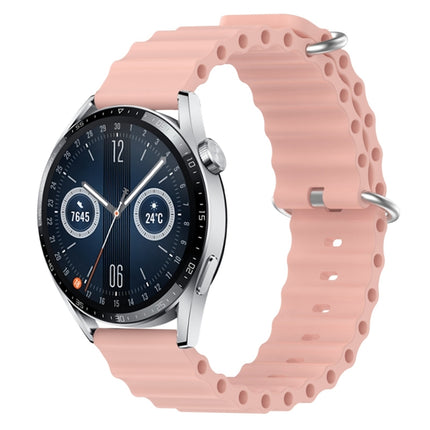 20mm Ocean Style Silicone Solid Color Watch Band, For Huawei Watch GT3 Pro 43mm, For Huawei Watch GT3 42mm