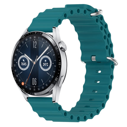 20mm Ocean Style Silicone Solid Color Watch Band, For Huawei Watch GT3 Pro 43mm, For Huawei Watch GT3 42mm