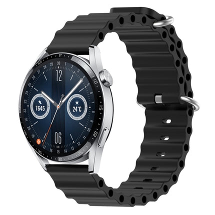 20mm Ocean Style Silicone Solid Color Watch Band, For Huawei Watch GT3 Pro 43mm, For Huawei Watch GT3 42mm
