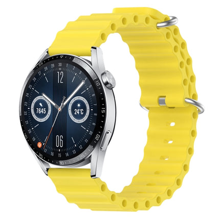 20mm Ocean Style Silicone Solid Color Watch Band, For Huawei Watch GT3 Pro 43mm, For Huawei Watch GT3 42mm