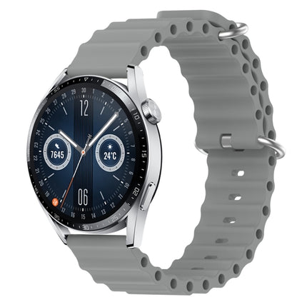 20mm Ocean Style Silicone Solid Color Watch Band, For Huawei Watch GT3 Pro 43mm, For Huawei Watch GT3 42mm