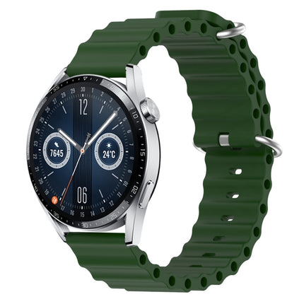 20mm Ocean Style Silicone Solid Color Watch Band, For Huawei Watch GT3 Pro 43mm, For Huawei Watch GT3 42mm