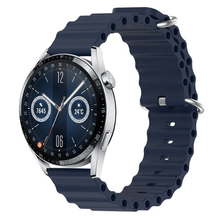 20mm Ocean Style Silicone Solid Color Watch Band, For Huawei Watch GT3 Pro 43mm, For Huawei Watch GT3 42mm