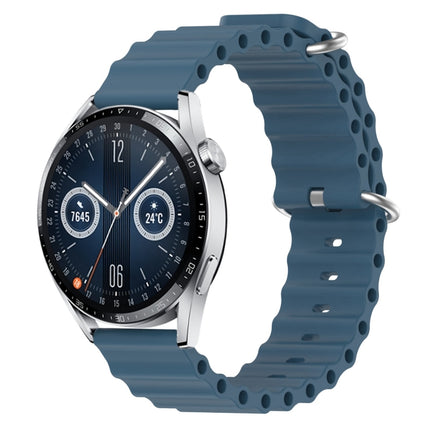 20mm Ocean Style Silicone Solid Color Watch Band, For Huawei Watch GT3 Pro 43mm, For Huawei Watch GT3 42mm