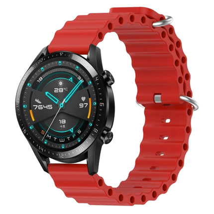 20mm Ocean Style Silicone Solid Color Watch Band, For Huawei Watch GT2 42mm, For Huawei Watch 2
