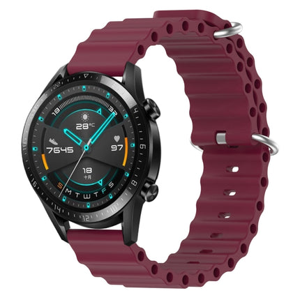 20mm Ocean Style Silicone Solid Color Watch Band, For Huawei Watch GT2 42mm, For Huawei Watch 2
