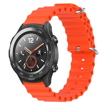 20mm Ocean Style Silicone Solid Color Watch Band, For Huawei Watch GT2 42mm, For Huawei Watch 2