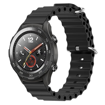 20mm Ocean Style Silicone Solid Color Watch Band, For Huawei Watch GT2 42mm, For Huawei Watch 2