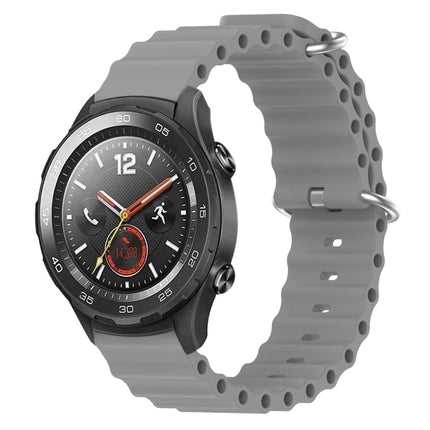 20mm Ocean Style Silicone Solid Color Watch Band, For Huawei Watch GT2 42mm, For Huawei Watch 2