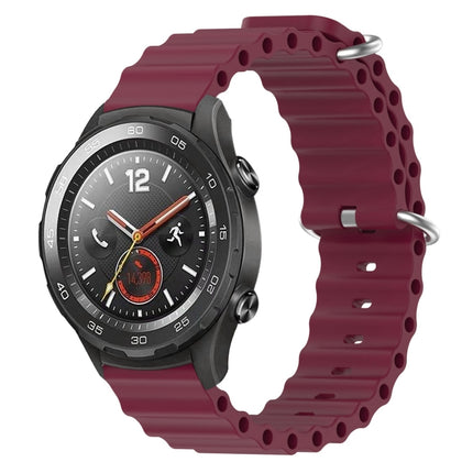20mm Ocean Style Silicone Solid Color Watch Band, For Huawei Watch GT2 42mm, For Huawei Watch 2