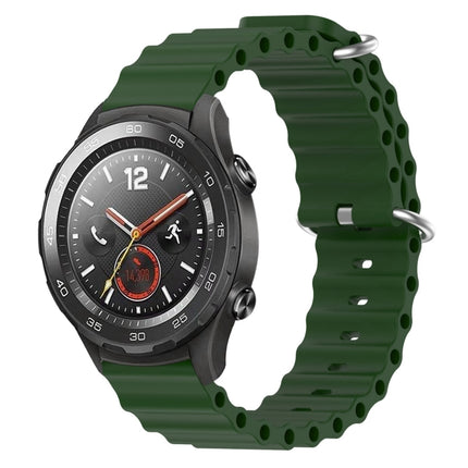 20mm Ocean Style Silicone Solid Color Watch Band, For Huawei Watch GT2 42mm, For Huawei Watch 2