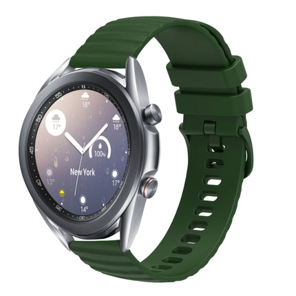 20mm Wavy Dotted Solid-Color Silicone Watch Band, For Samsung Galaxy Watch3 41mm, For Samsung Galaxy Watch Active 40mm