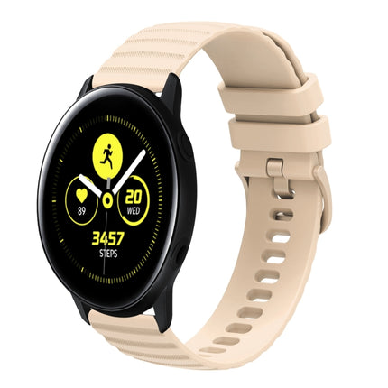 20mm Wavy Dotted Solid-Color Silicone Watch Band, For Samsung Galaxy Watch3 41mm, For Samsung Galaxy Watch Active 40mm