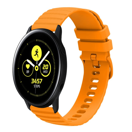 20mm Wavy Dotted Solid-Color Silicone Watch Band, For Samsung Galaxy Watch3 41mm, For Samsung Galaxy Watch Active 40mm