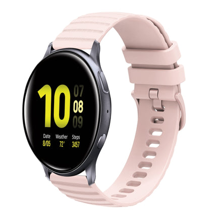 20mm Wavy Dotted Solid-Color Silicone Watch Band, For Samsung Galaxy Watch Active2 40mm/44mm, For Samsung Galaxy Watch 42mm